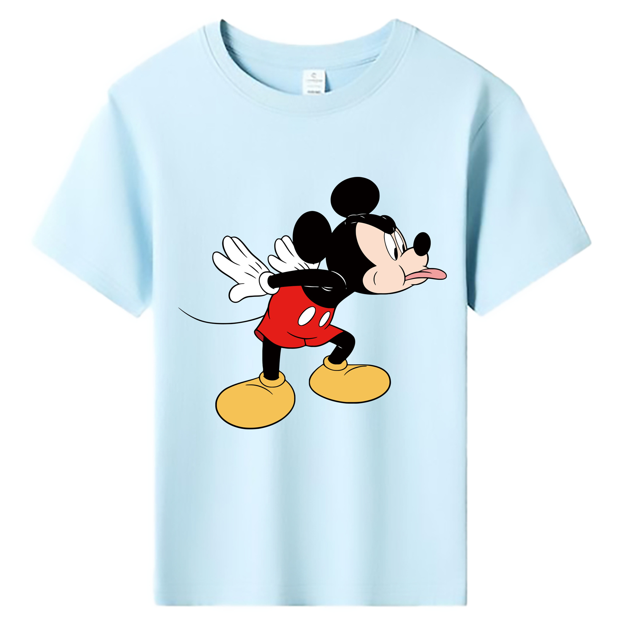ミッキーマウス Mickey Mouse 綿100％キッズTシャツ（フロントプリント）